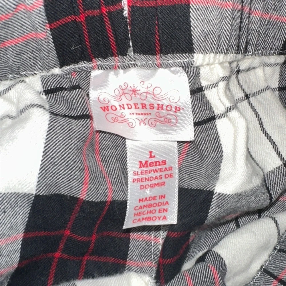 Wondershop mens Plaid Pajama Set size large